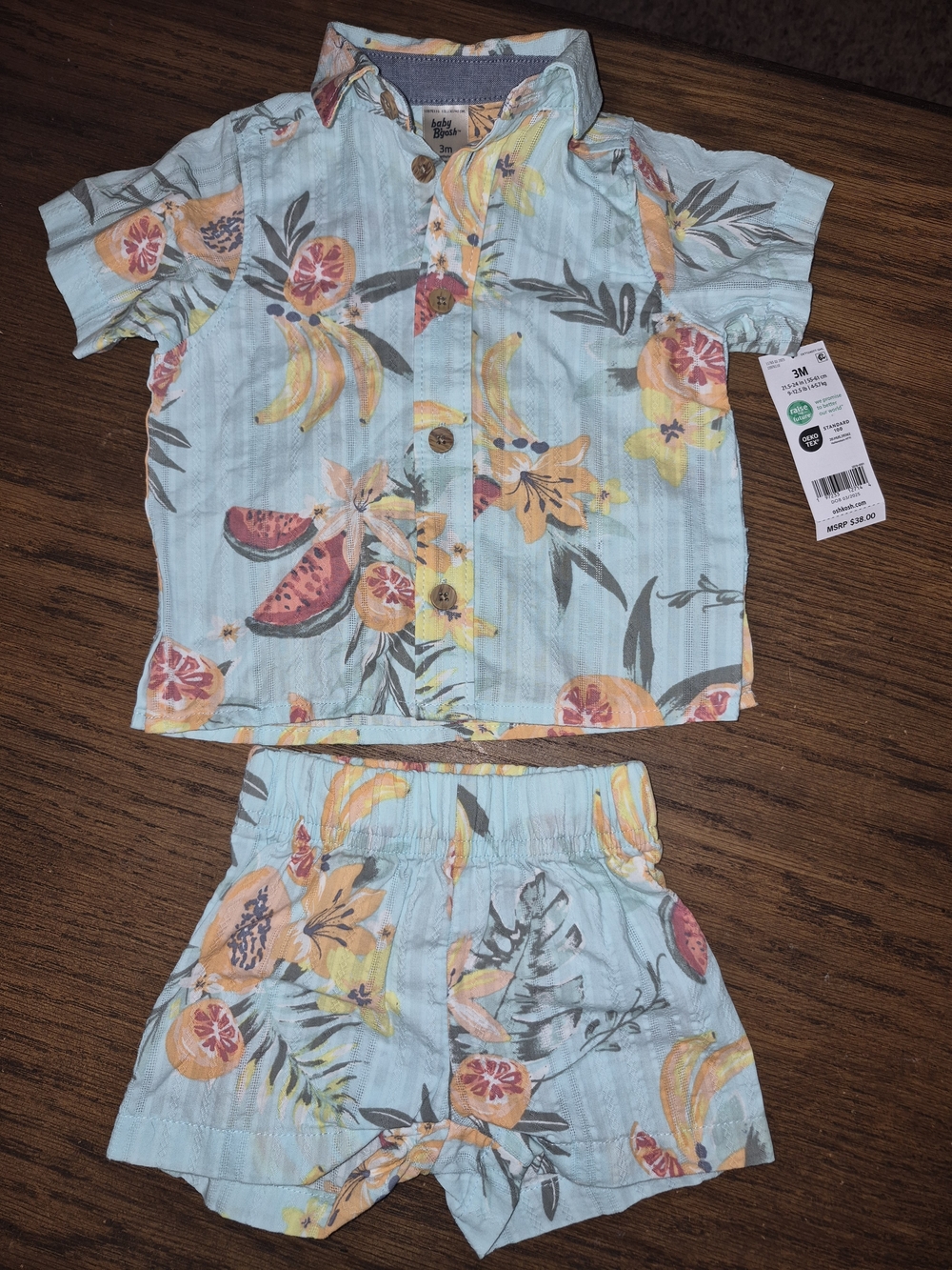OshKosh Baby B'Gosh Tropical 2-Piece Set | 3M | NWT Boho Summer Vibes Tropical